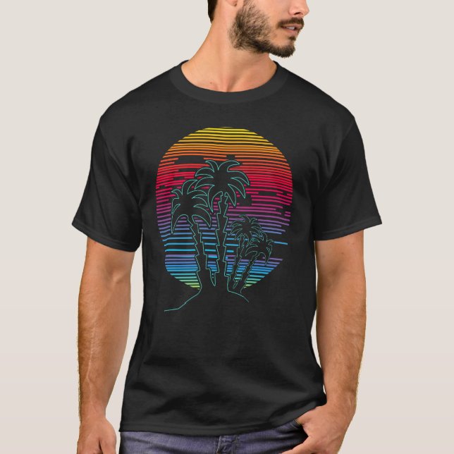 Camiseta Retro summer beach (Anverso)