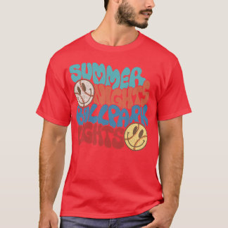 Camiseta Retro Summer Nights And Ballpark Lights Baseball S