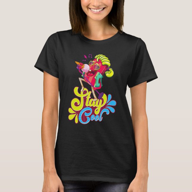 Camiseta Retro Summer Popsicle Stay Guay Ice Cream Citas (Anverso)