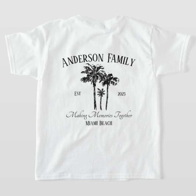 Camiseta Retro Summer Vacation vibe family matching T-Shirt (Distribución Reverso )