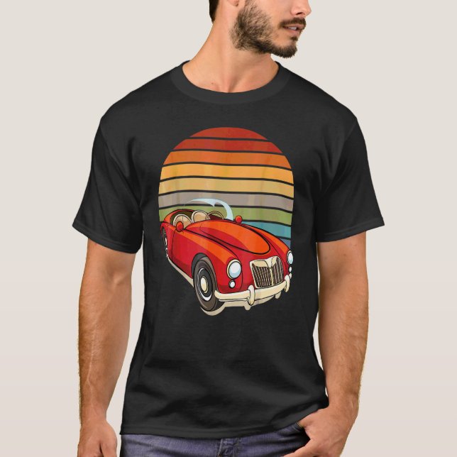 Camiseta Retro Sun W Tuning & Gaming Oldtimer Car Enthusias (Anverso)