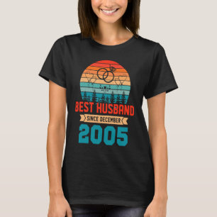 Camiseta Retro Sunset 14º aniversario para el esposo
