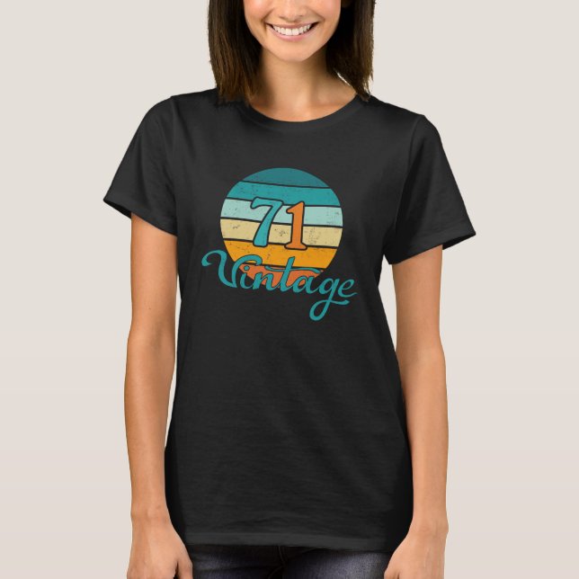 Camiseta Retro Sunset 71 Vintage Distressed (Anverso)