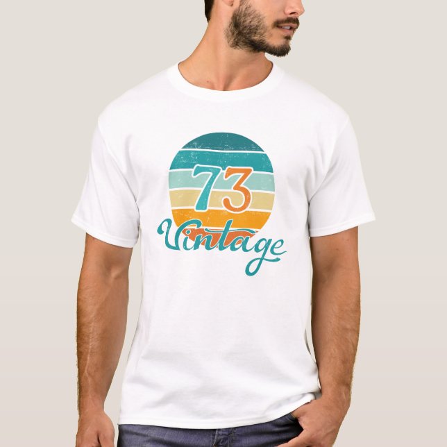 Camiseta Retro Sunset 73 Vintage Distressed (Anverso)