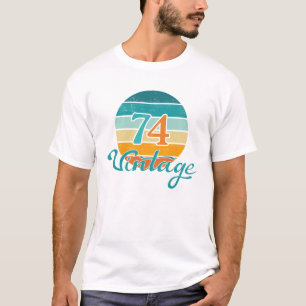 Camiseta Retro Sunset 74 Vintage Distressed