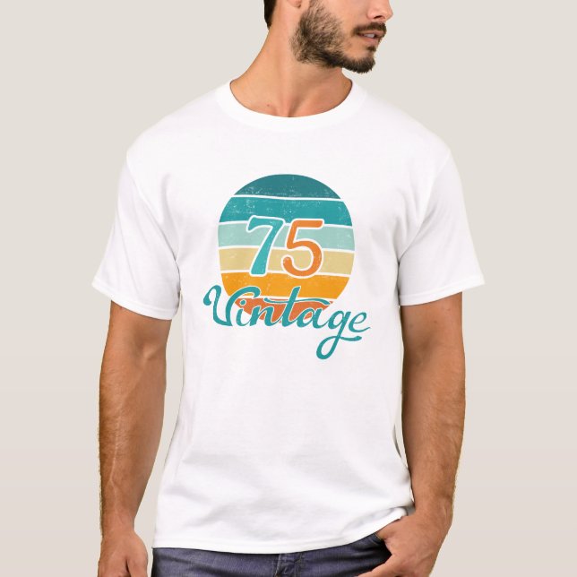Camiseta Retro Sunset 75 Vintage Distressed (Anverso)