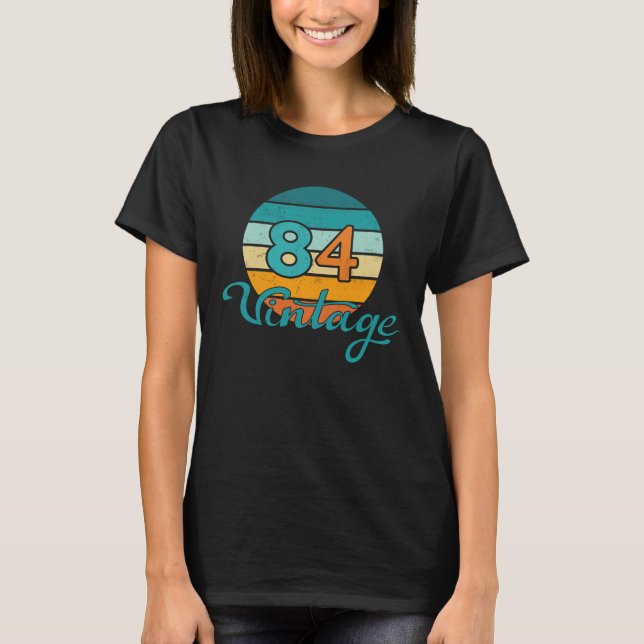 Camiseta Retro Sunset 84 Vintage Distressed (Anverso)