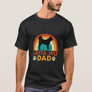 Camiseta Retro Sunset Akita Inu Dad