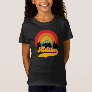 Camiseta Retro Sunset Alaska Juneau Bear Mountains Wild AK