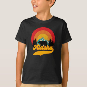 Camiseta Retro Sunset Alaska Juneau Bear Mountains Wild AK