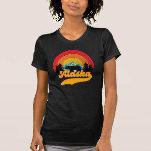 Camiseta Retro Sunset Alaska Juneau Bear Mountains Wild AK
