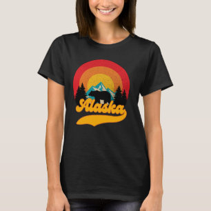 Camiseta Retro Sunset Alaska Juneau Bear Mountains Wild AK