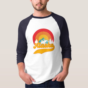 Camiseta Retro Sunset Alaska Juneau Moose 0Montañas salvaje