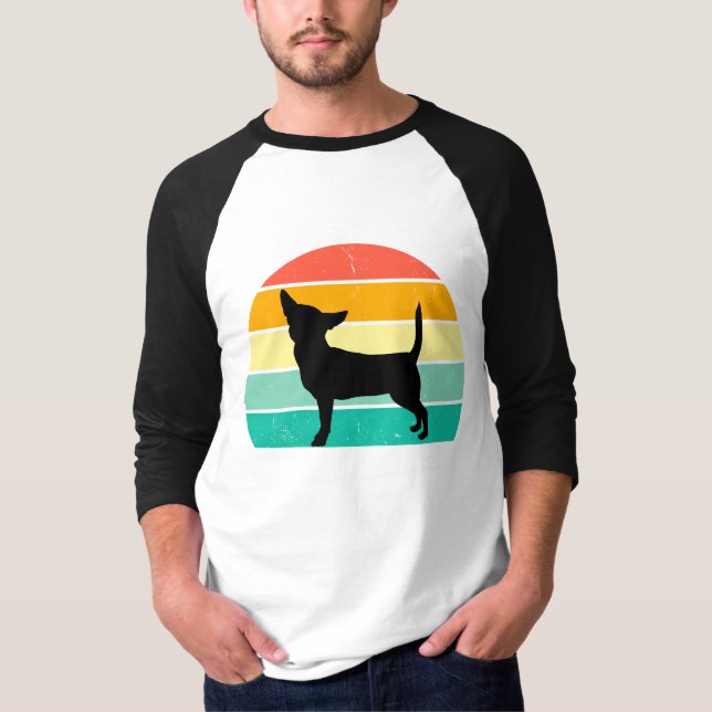 Camiseta Retro Sunset Chihuahua (Anverso)