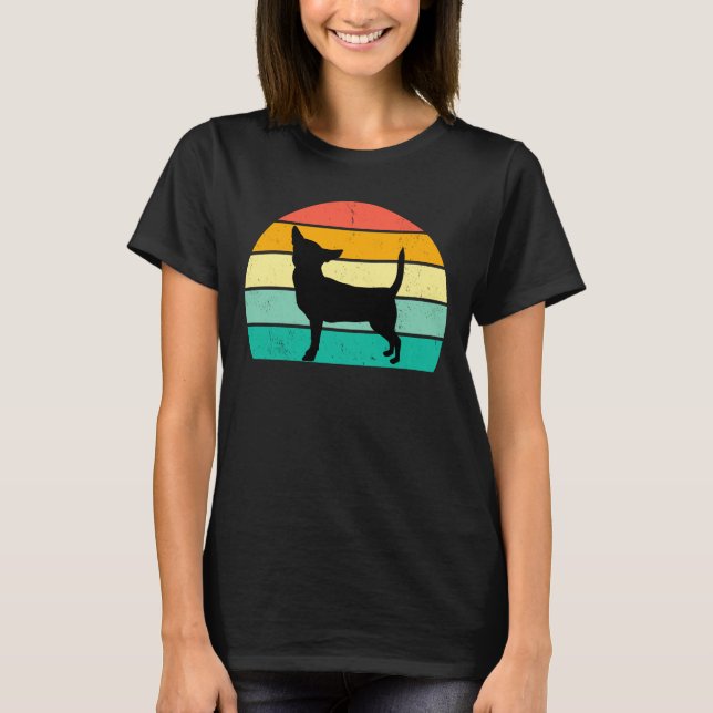 Camiseta Retro Sunset Chihuahua (Anverso)