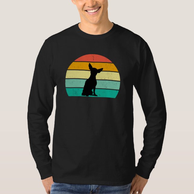 Camiseta Retro Sunset Chihuahua (Anverso)