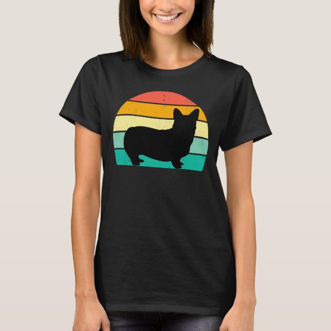 Camiseta Retro Sunset Corgi T-Shirt (Anverso)