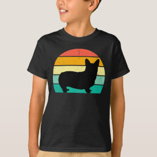 Camiseta Retro Sunset Corgi T-Shirt
