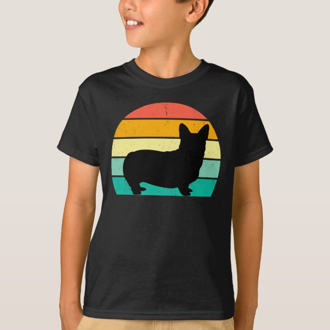 Camiseta Retro Sunset Corgi T-Shirt (Anverso)