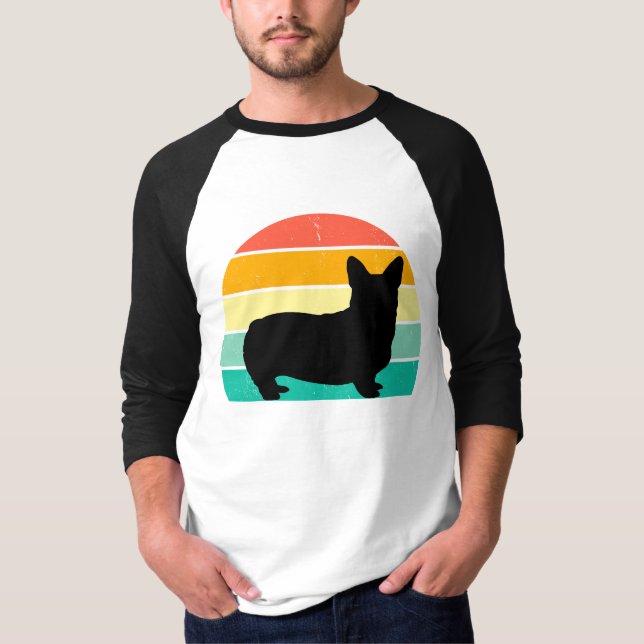 Camiseta Retro Sunset Corgi T-Shirt (Anverso)