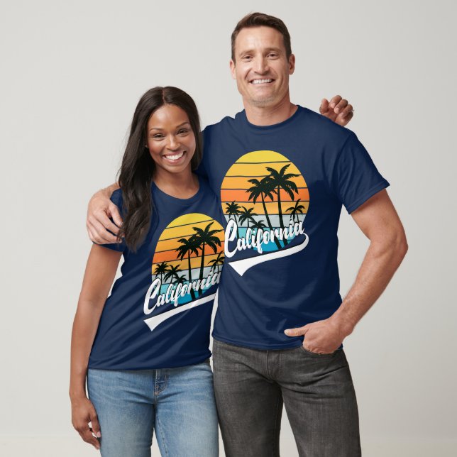 Camiseta Retro Sunset de California (Unisexo)