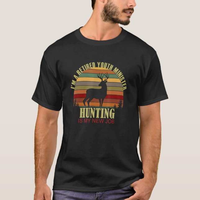 Camiseta Retro Sunset Deer Jubilado Jóvenes MINISTRO Nuevo  (Anverso)