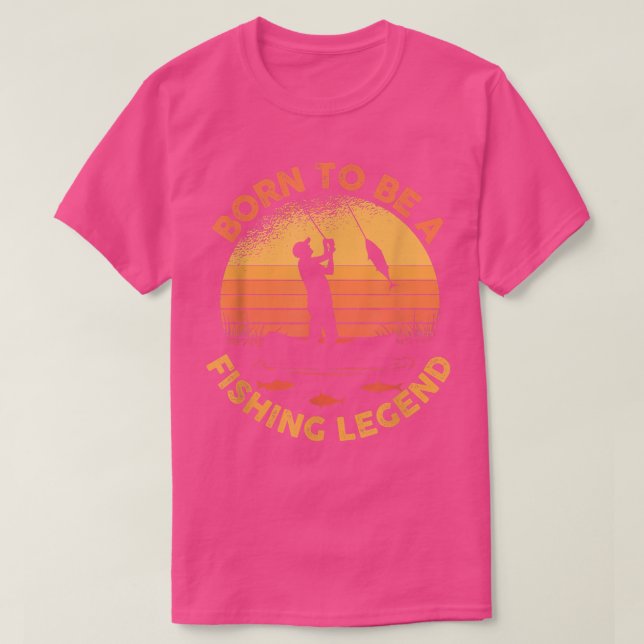 Camiseta Retro Sunset Fisherman Silhouette  (Diseño del anverso)