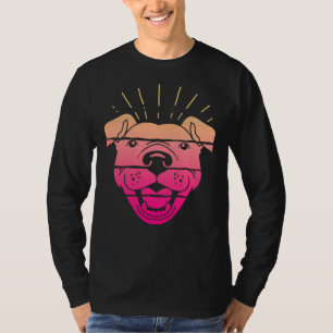 Camiseta Retro Sunset Happy Pitbull