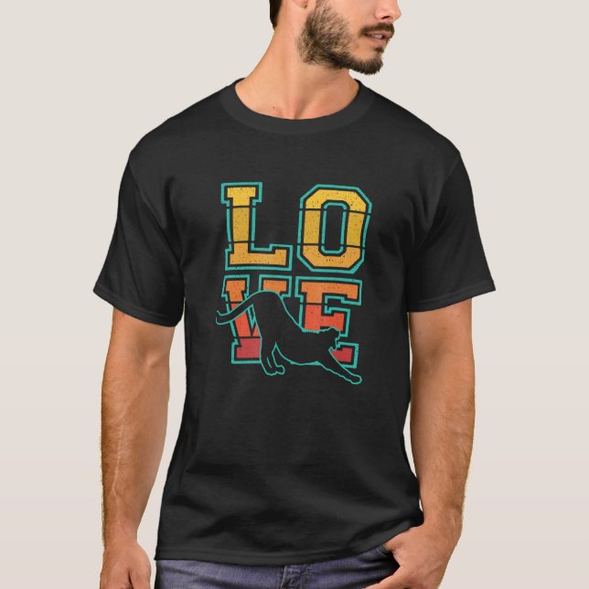 Camiseta Retro Sunset I Love Cheetahs Idea Para Animales (Anverso)