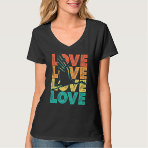 Camiseta Retro Sunset I Love Crane Bird Idea Para Animales