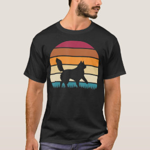 Camiseta Retro Sunset Kitten Feline Mascota Asiático Sem Lo
