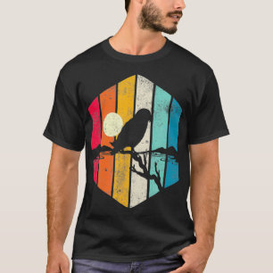 Camiseta Retro Sunset Lovebird Silhouette Guay Animal Masco