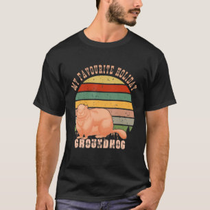 Camiseta Retro Sunset My Favorite Holiday Groundhog Day 200