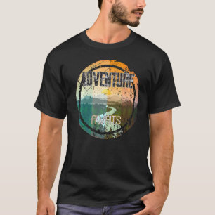 Camiseta Retro Sunset Natural Lake Mountain Adventure