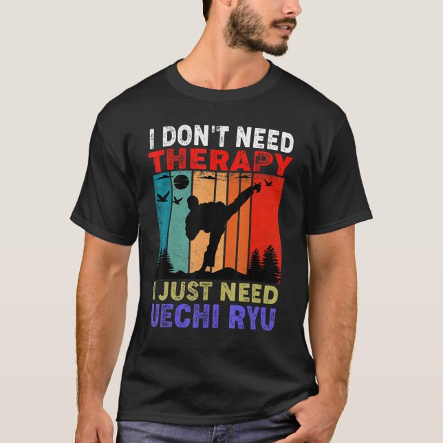 Camiseta Retro Sunset no necesito terapia (Anverso)