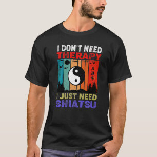 Camiseta Retro Sunset no necesito terapia solo necesito shi