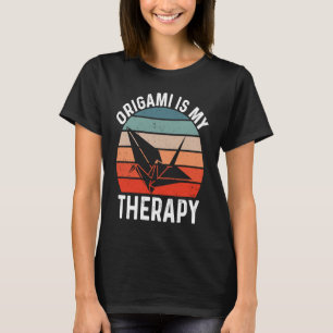 Camiseta Retro Sunset Origami Crane