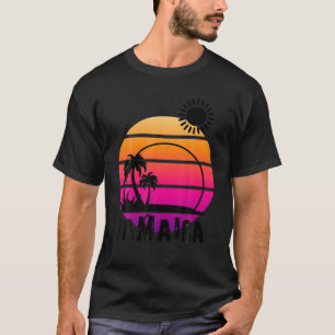 Camiseta Retro Sunset Palm Trees Beach Cruise Summer Jamaic