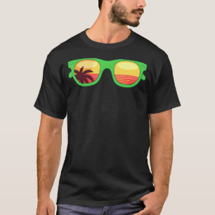 Camiseta Retro Sunset Palm Trees Playa Exótica Sung Tropica