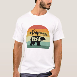 Camiseta Retro Sunset Papa Bear