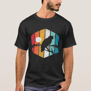 Camiseta Retro Sunset Parrot Silhouette Birb Meme Mascota B