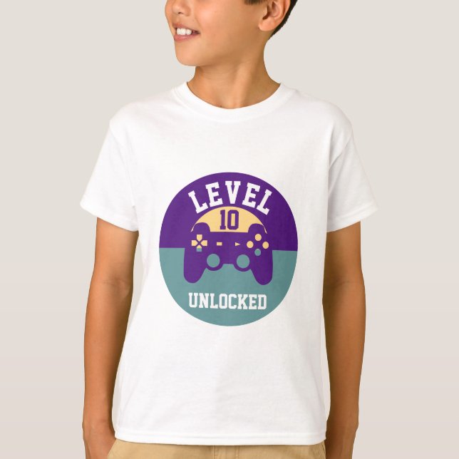 Camiseta Retro Sunset | Personalizado 10.º cumpleaños del v (Anverso)