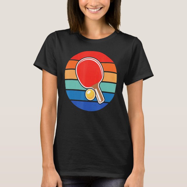 Camiseta Retro Sunset Pong Design Pong (Anverso)