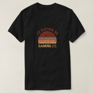 Camiseta Retro Sunset Prefiero Estar Jugando