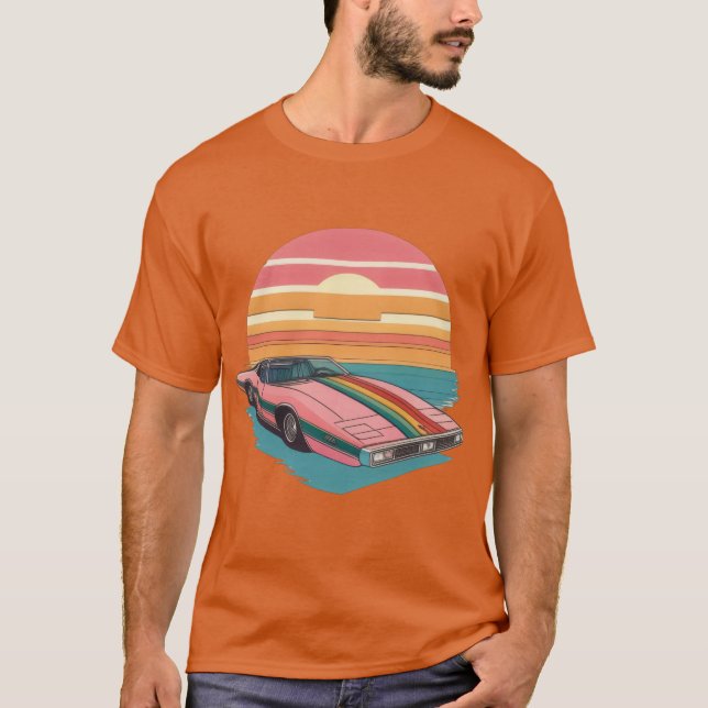 Camiseta Retro Sunset Racer (Anverso)
