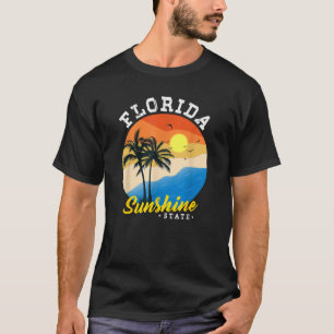 Camiseta Retro Sunset Sea Beach Lover Florida Sunshine Summ
