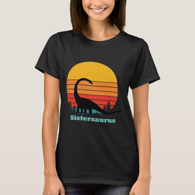 Camiseta Retro Sunset Sistersaurus (Anverso)