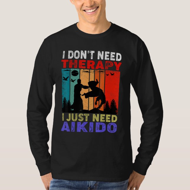 Camiseta Retro Sunset Slogan I Don't Need Therapy I Just Ne (Anverso)