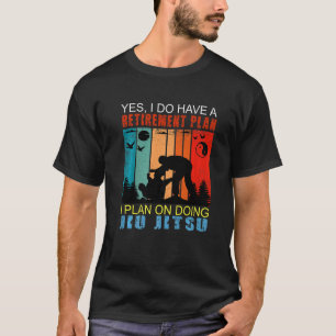 Camiseta Retro Sunset Slogan Retirement I Planeo Hacer Jiu