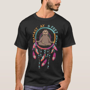 Camiseta Retro Sunset Sloth Yoga Namas A 2 Metros